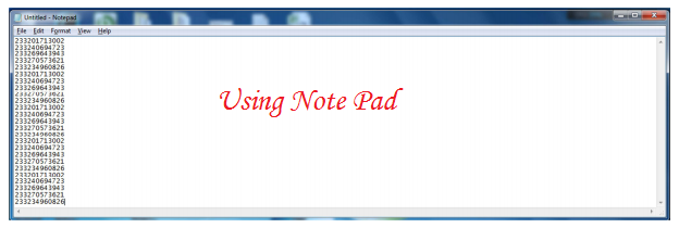 Note pad--sms
